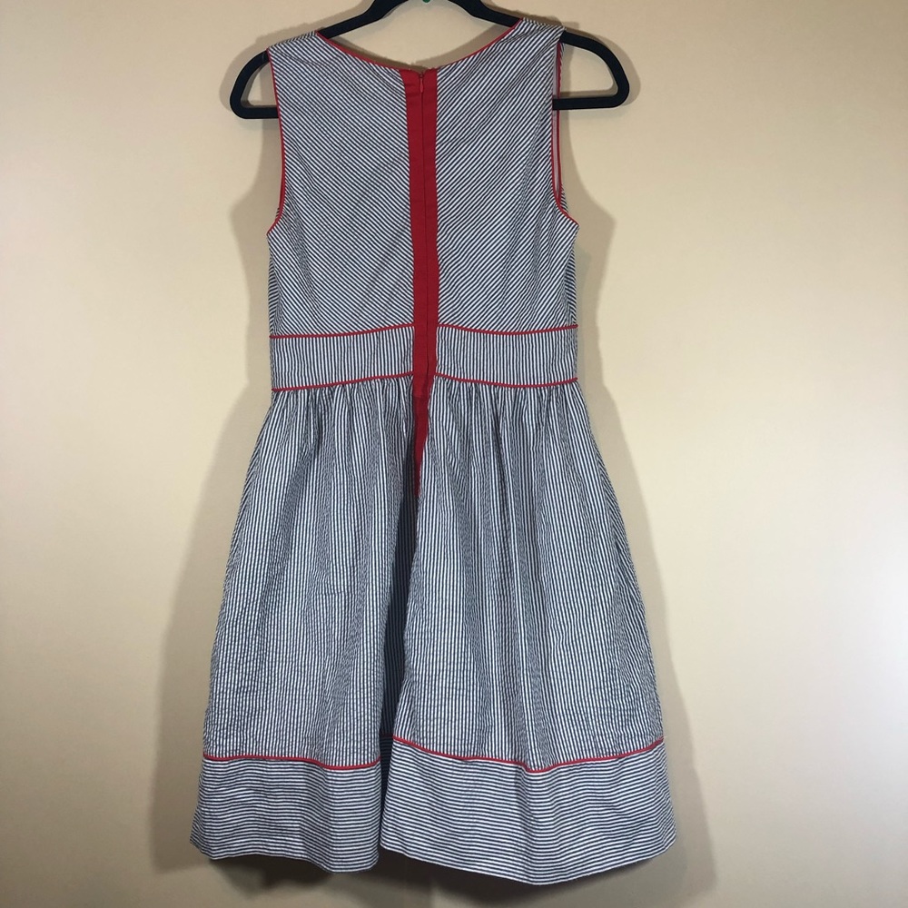 Esley Seersucker A Line Flattering Fit Dress M - Picture 4 of 4